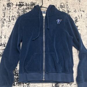 Roller Rabbit Women's Navy Zip Up Sweatshirt